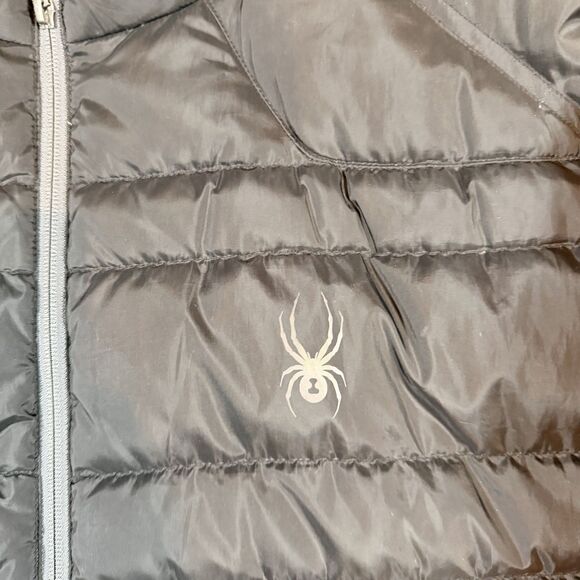 Spyder Down Full Zip Black Puffer Jacket Size XL - Picture 2 of 8
